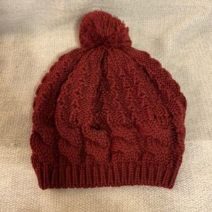 Burgundy beanie